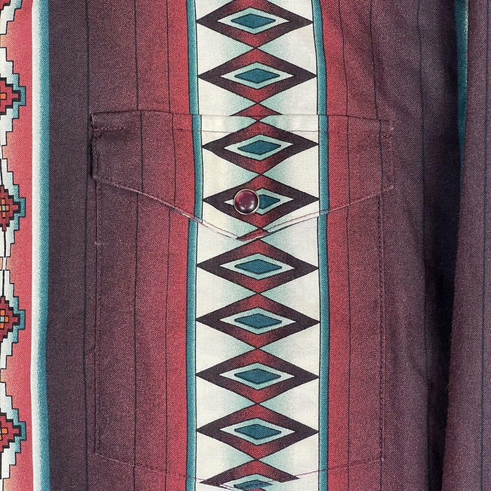 Panhandle Slim Shirt Mens Extra Large Red Western Long Sleeve Adult - Picture 4 of 11